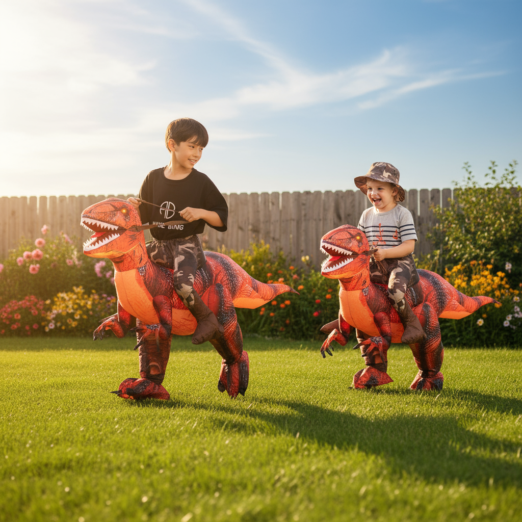 Inflatable Dinosaur Costume Halloween Costumes Funny Blow up Costume for Party Cosplay Clothing Set