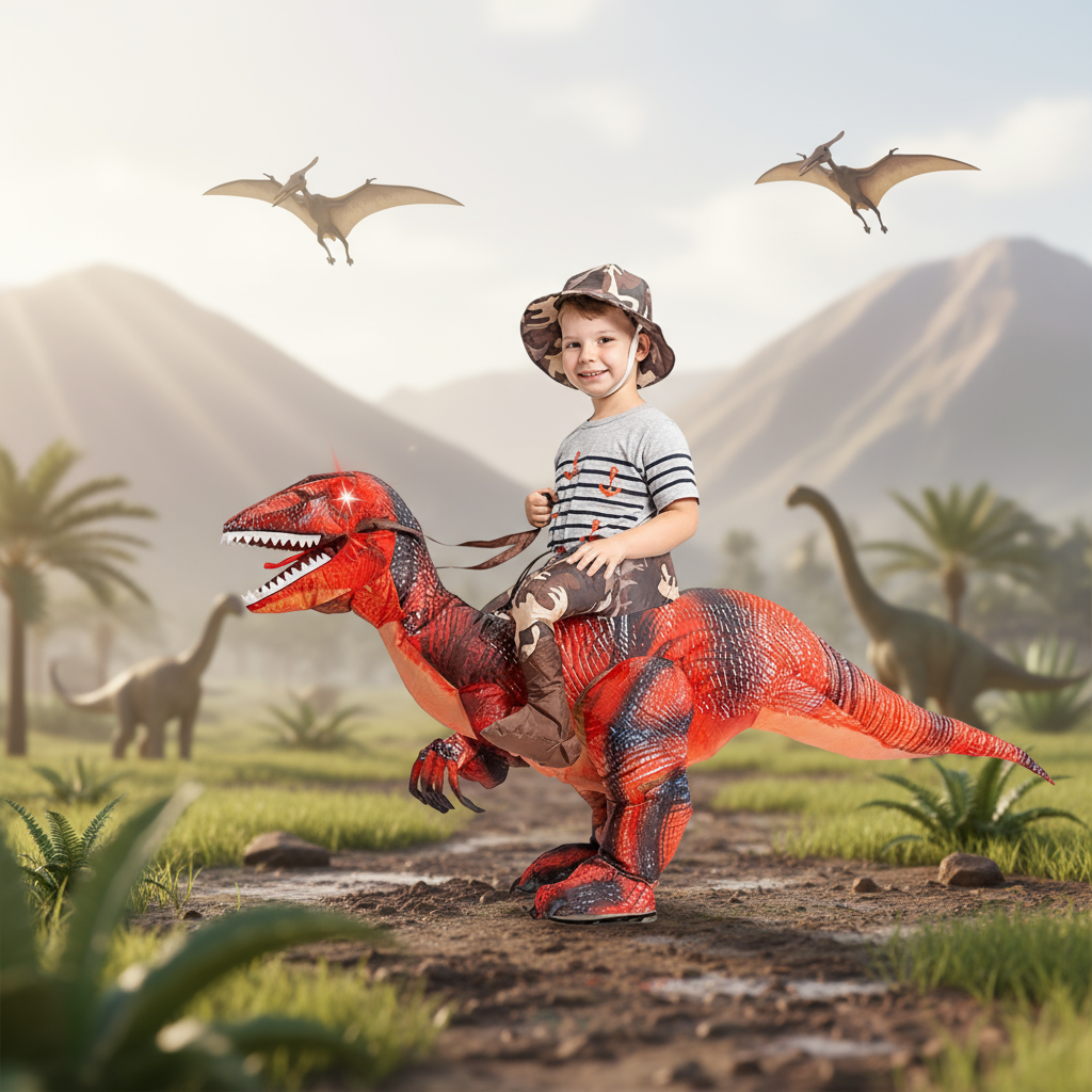 Inflatable Dinosaur Costume Halloween Costumes Funny Blow up Costume for Party Cosplay Clothing Set