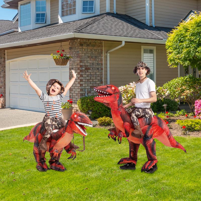 Inflatable Dinosaur Costume Halloween Costumes Funny Blow up Costume for Party Cosplay Clothing Set