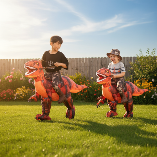 Inflatable Dinosaur Costume Halloween Costumes Funny Blow up Costume for Party Cosplay Clothing Set