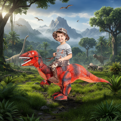 Inflatable Dinosaur Costume Halloween Costumes Funny Blow up Costume for Party Cosplay Clothing Set